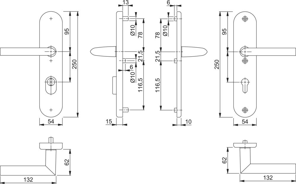 HOPPE SI-DRG 1140/3332ZA/3410,LS ov.,15mm,ES1,ZA/PZ 92/10,F1,TS 66-71 Produktbild img3 L