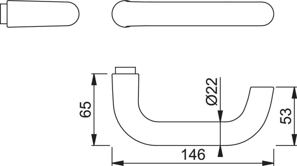HOPPE® Drückerlochteil Paris 138, Aluminium Produktbild img2 L