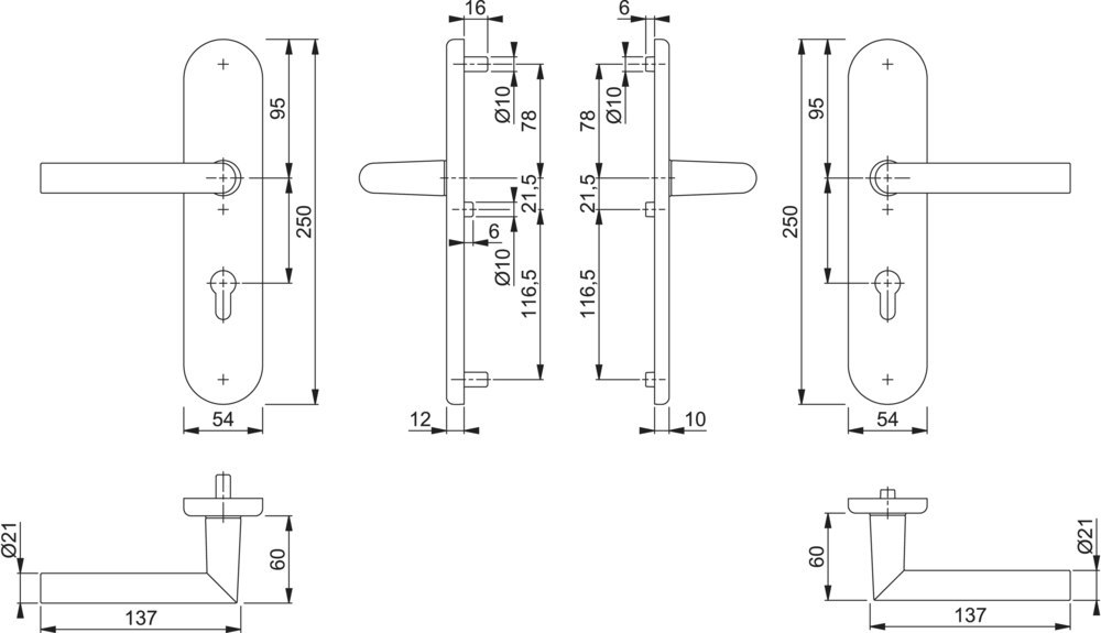 HOPPE SI-DRG 1400/3331/3310,LS ov.,12mm,ES1/PZ 92/10,F1,TS 67-72 Produktbild img3 L