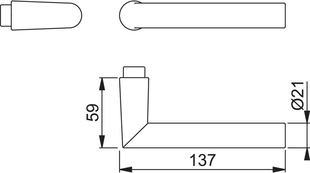 HOPPE Drückerlochteil Amsterdam 1400, 8mm,naturfarben eloxiert Produktbild img2 L