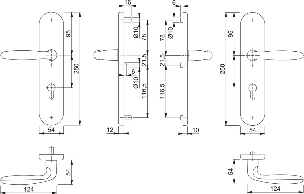 HOPPE SI-DRG 1510/3331/3310,LS ov.,12mm,ES1/PZ 72/8,F1,TS 42-47 Produktbild img3 L