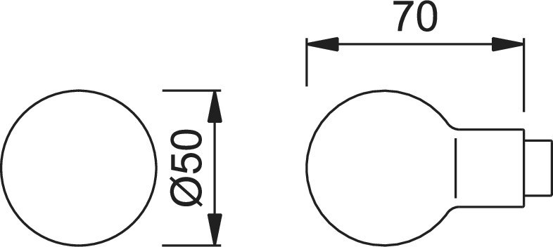 HOPPE Knopflochteil 50, 8mm, F1 eloxiert Produktbild img2 L