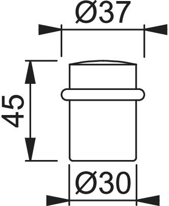 HOPPE Türstopper AR934C,Bodenmontage,H 45mm,edelstahl matt Produktbild img2 L