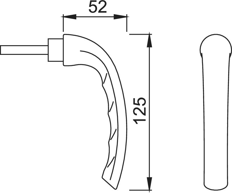 HOPPE Fenstergriff Tôkyô SG0710RH,Stand.,7/45,verkehrsw. Produktbild img3 L