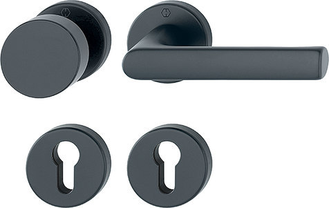 HOPPE® Wechselgarnitur mit Rosetten Hamburg 58/42KB/42KBS/1700, Aluminium Produktbild img1 L