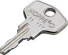 HOPPE Fenstergriffschlüssel, gleichschließend, 2W153, Eisen, vernickelt Produktbild img1 L