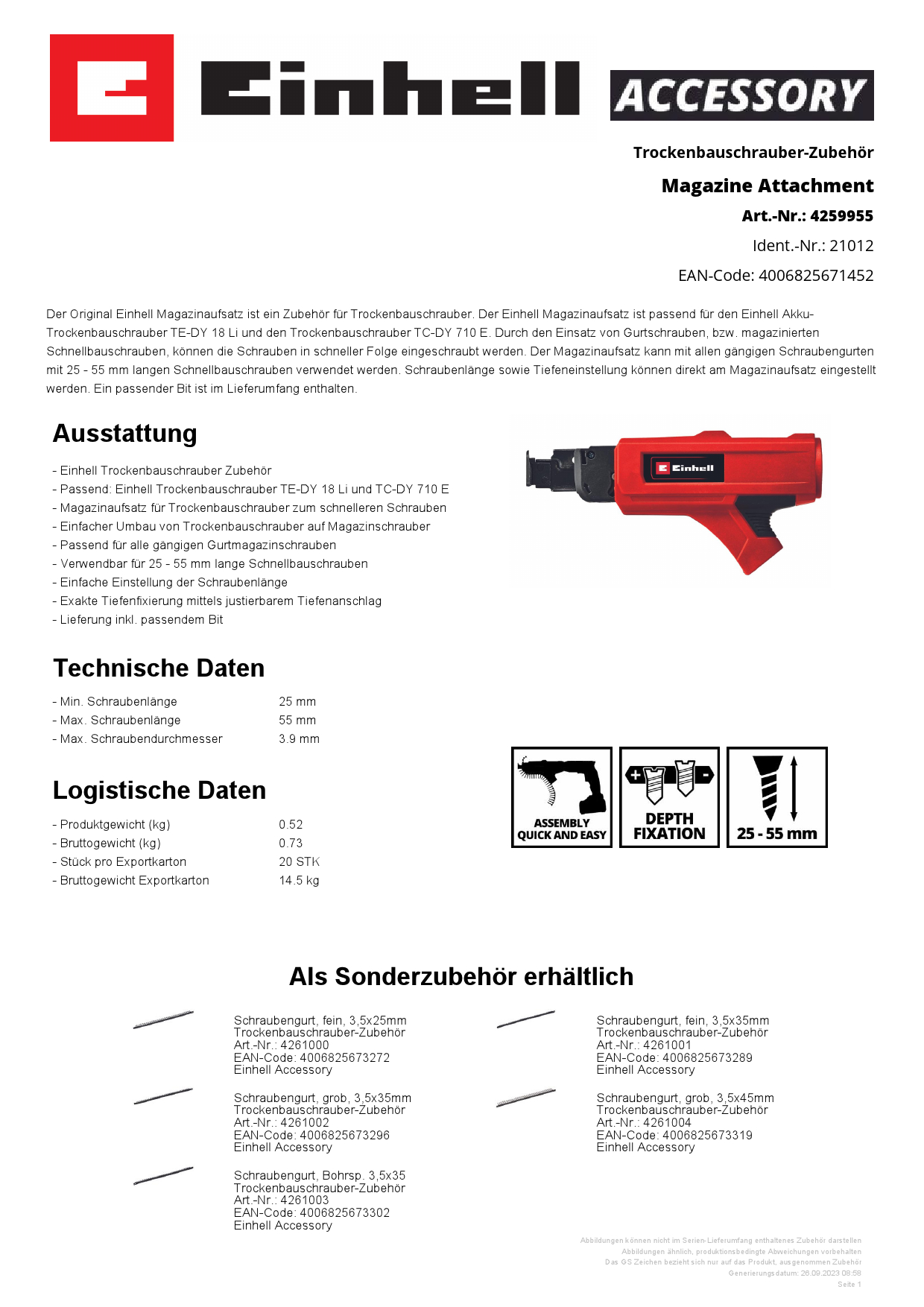 EINHELL Magazine Attachment Produktbild img5 L