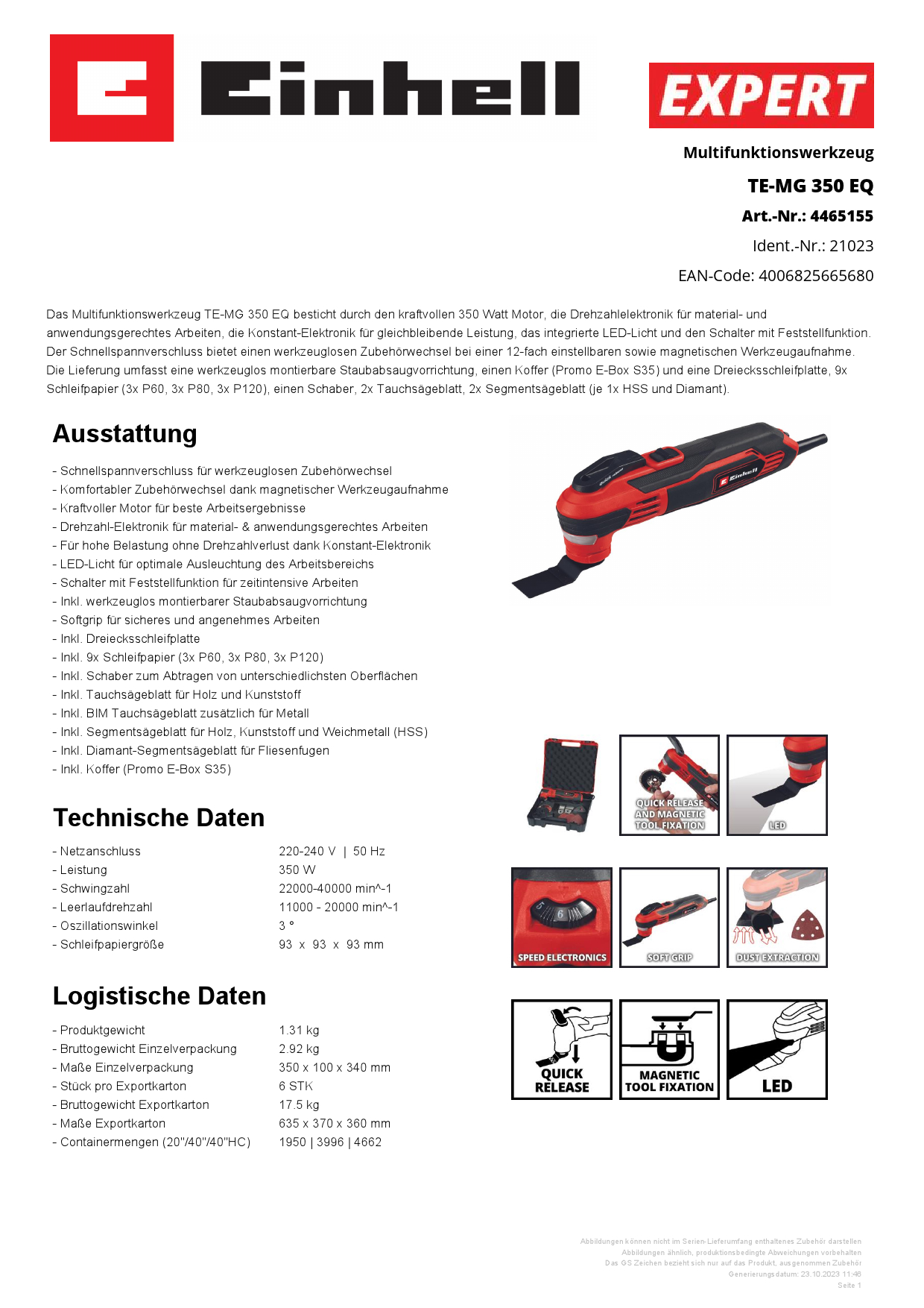 EINHELL TE-MG 350 EQ Produktbild img3 L