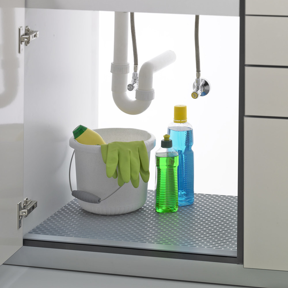 Hettich Spülenschrank-Wasserschutzmatte, zuschneidbar, 9079862, 1200x 580mm, Polystyrol Produktbild img1 L