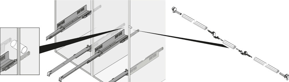 Hettich Adapter Quadro 9236526, zweiseitig,Typ A, grau Produktbild img2 L