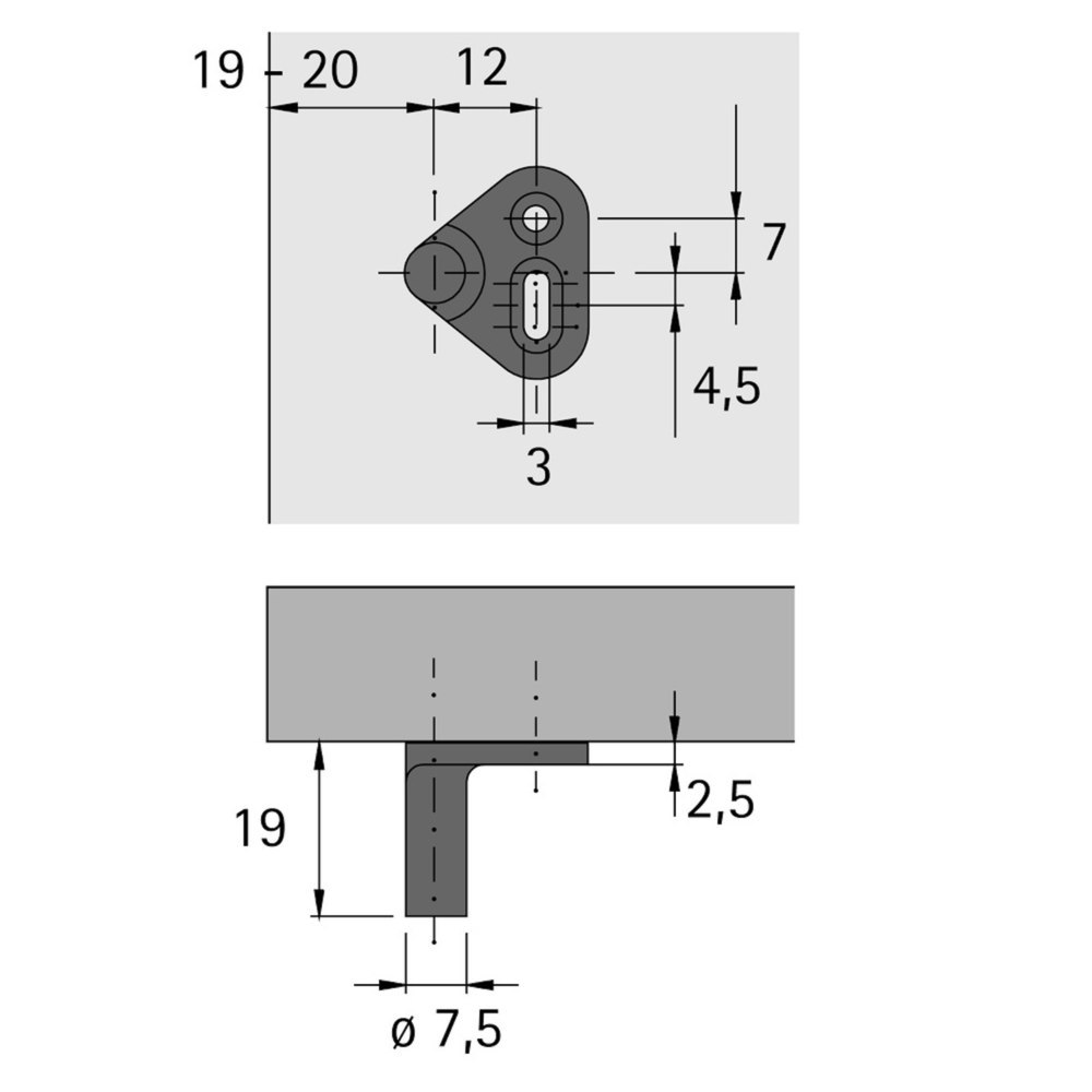 HETTICH Zylinderdrehstangenschloss-Set Prestige 2000, zum Anschrauben Produktbild img2 L