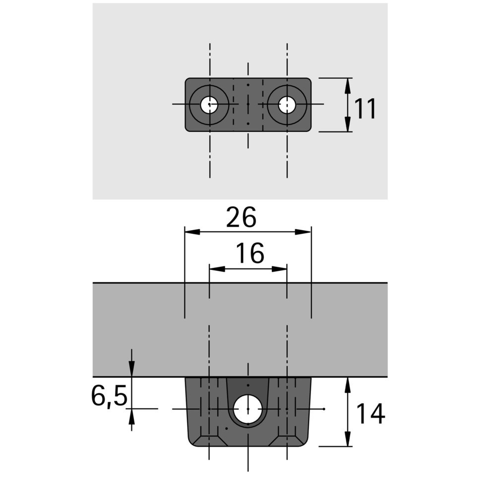HETTICH Zylinderdrehstangenschloss-Set Prestige 2000, zum Anschrauben Produktbild img5 L
