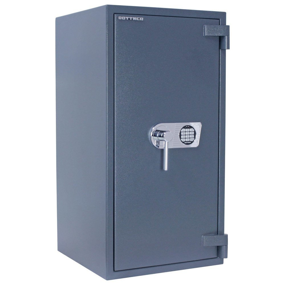 ROTTNER OB-Feuerschutztresor, Imperial, 100, mit elektronischem Zahlenschloss, Stahl gra Produktbild img1 L
