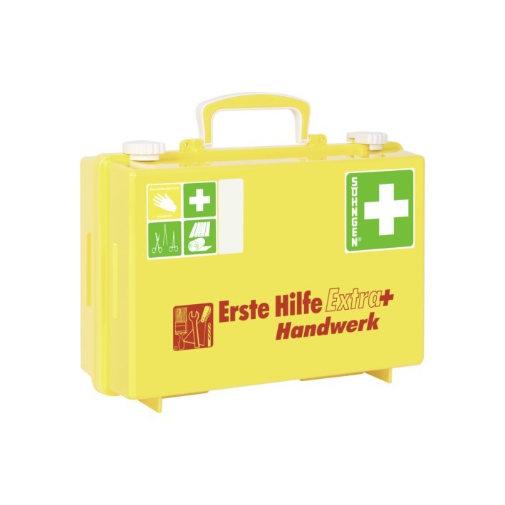 SÖHNGEN Erste-Hilfe-Koffer Extra+ Handwe rk, DIN 13157, gelb Produktbild img5 L