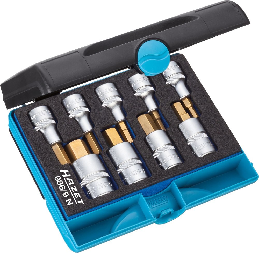 Hazet Schraubendrehereinsatz- Satz 1/2" Innensechskant 5-17mm 9-teilig Produktbild img1 L