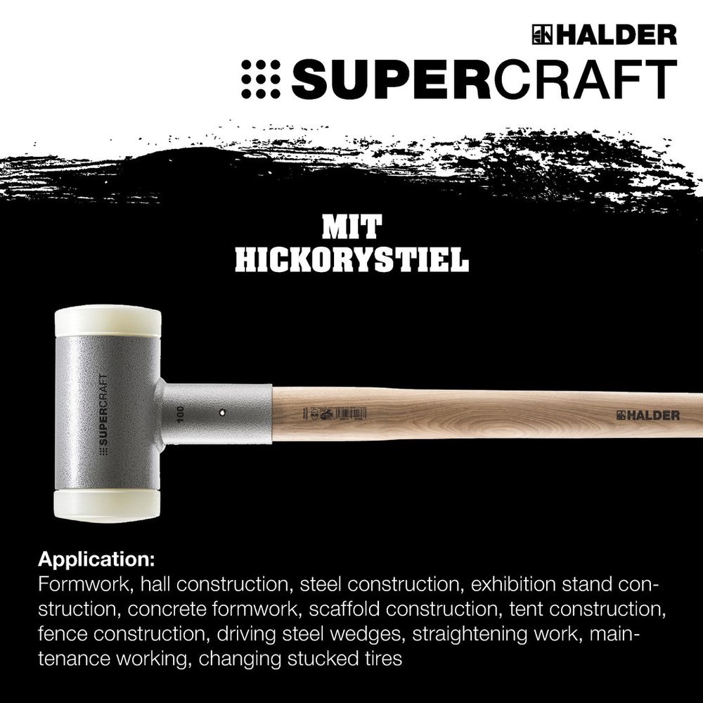 SUPERCRAFT-Vorschlaghammer, mit schwingungsdämpfendem, ergonomisch geformtem und lackiertem Hickorystiel Produktbild img4 L