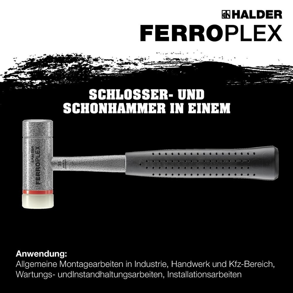 Halder FERROPLEX-Kombihammer, Schlosser- und Schonhammer in Einem Produktbild img4 L