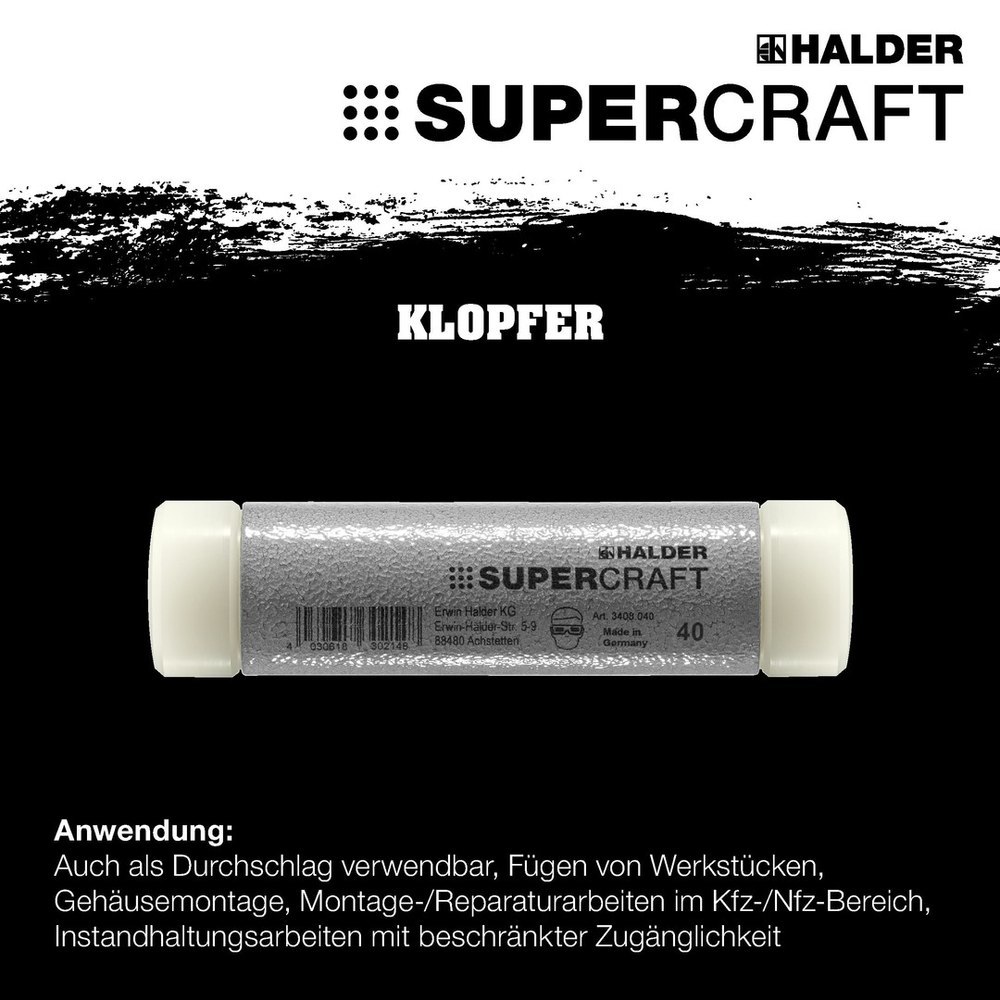 Halder Klopfer rückschlagfrei 40mm Nylon Produktbild img1 L