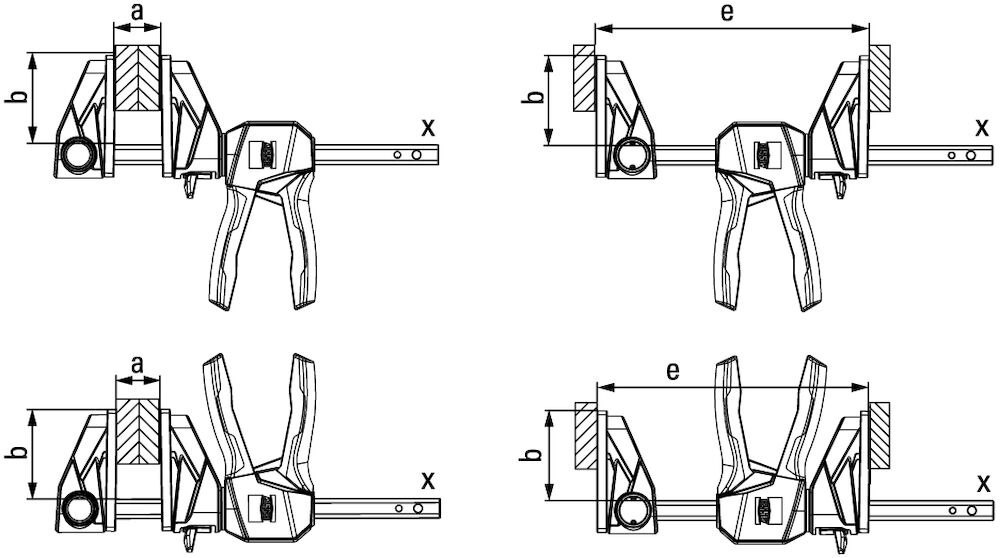 BESSEY Einhandzwinge mit drehbarem Griff EZ360 Produktbild img15 L