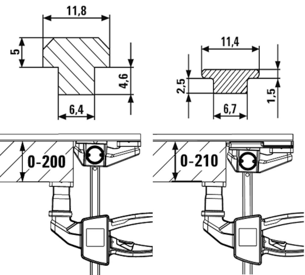BESSEY Einhand-Tischzwinge 150x60mm / 120-310mm 2St. Produktbild img6 L