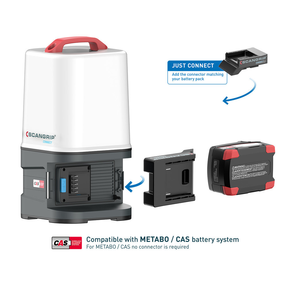 SCANGRIP Akku-Arbeitsleuchte AREA 10 CON NECT 1000-10000Lumen ohne Akku Produktbild img9 L