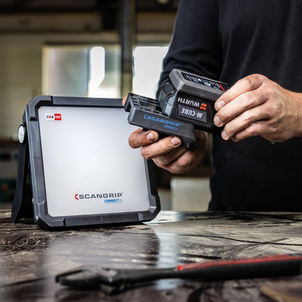 SCANGRIP Akku-Baustrahler VEGA 2 CONNECT 1000-2000Lumen ohne Akku Produktbild img8 L