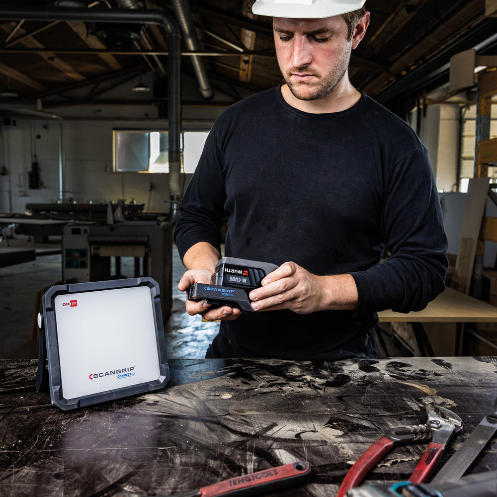 SCANGRIP Akku-Baustrahler VEGA 2 CONNECT 1000-2000Lumen ohne Akku Produktbild img7 L