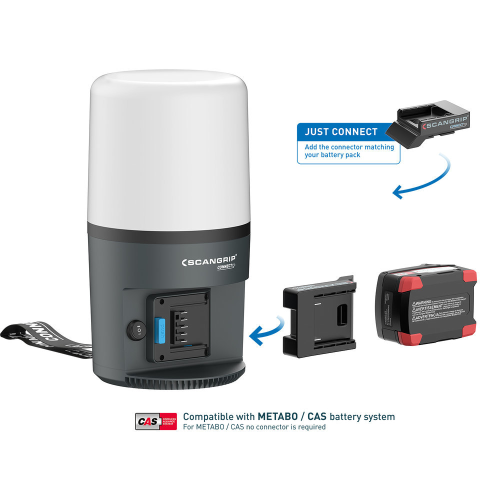 SCANGRIP Akku-Arbeitsleuchte AREA 6 CONN ECT 3000-6000Lumen ohne Akku Produktbild img14 L