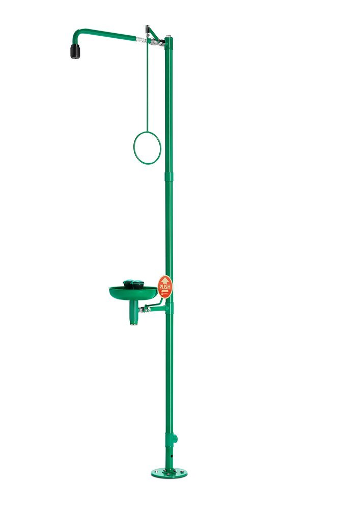 B-SAFETY professional safety solutions Körper-Not-/Augendusche+Auffangbecken Produktbild img1 L