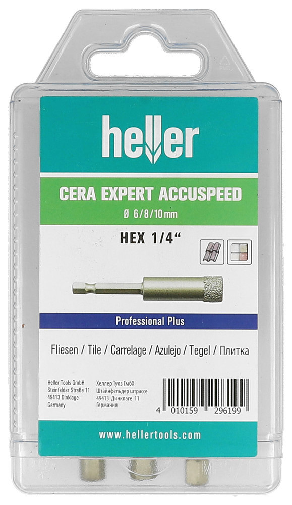 heller Diamant-Bohrersatz CERA EXPERT Akkuspeed 6-tlg., 6/8/10mm, hex Produktbild img3 L