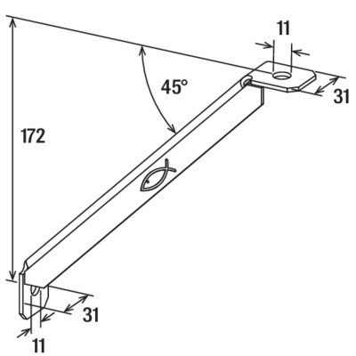 fischer Konstruktionselement - Winkelstütze, galvanisch verzinkt WS 31-45° Produktbild img4 L
