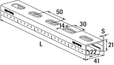 fischer Montageschiene FUS, Edelstahl A2 Produktbild img4 L