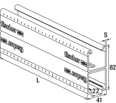 fischer Montageschiene FUS 41D/2,5 A4 - 6.000 Produktbild img4 L
