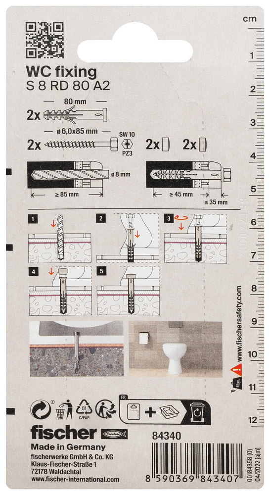 fischer WC-Befestigung S 8 RD 80 K (2) Produktbild img2 L
