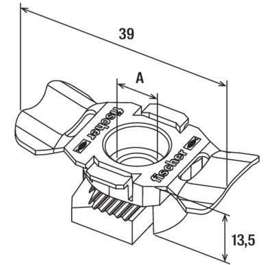fischer Schiebemutter FSM Clix P, verzinkt Produktbild img4 L