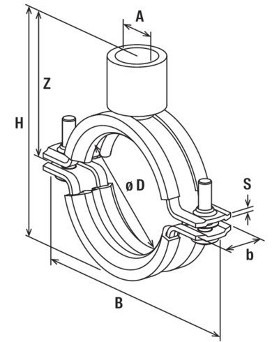 fischer Massivrohrschelle FRSM, Zollgewinde Produktbild img4 L