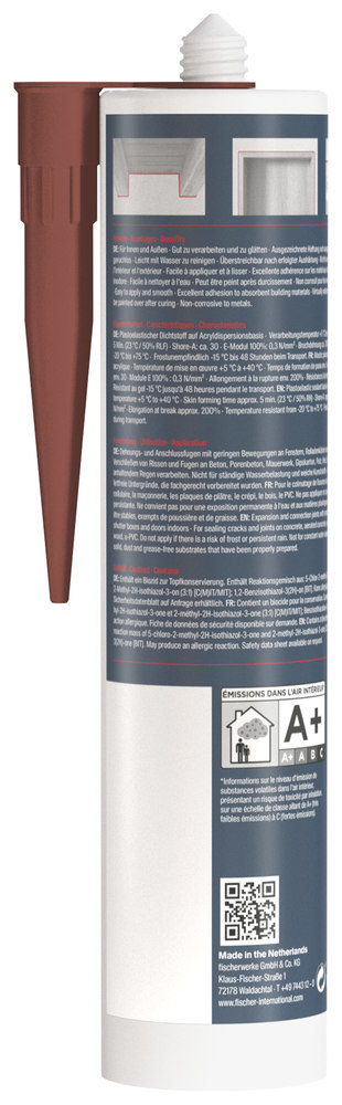 fischer Acryldichtstoff DA BR Farbe:braun,Füllmenge:310 ml Produktbild img2 L