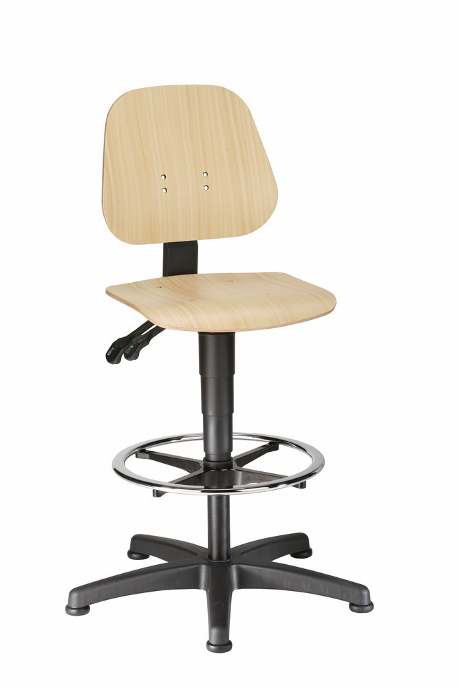 BIMOS Arbeitsstuhl mit Fußring und Gleitern, Unitec 3 Produktbild img1 L