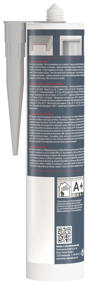 fischer Acryldichtstoff DA GR Farbe:grau,310 ml Produktbild img4 L