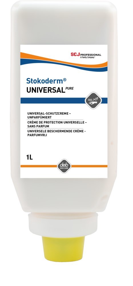 Stokoderm UNIVERSAL PURE Hautschutzcreme univers 1.000 ml Softflasche Produktbild img1 L