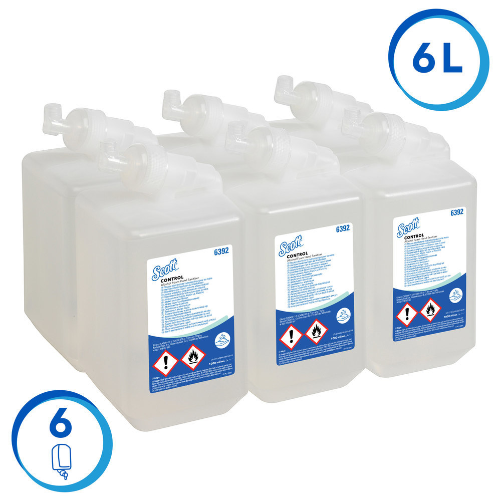 SCOTT Scott CONTROL Handdesinfektionssch aum 1 Liter Kartusche mit Alkohol Produktbild img5 L
