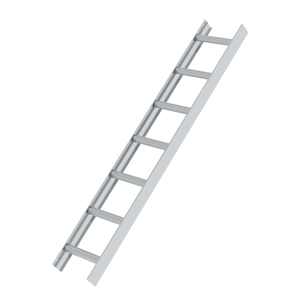 GÜNZBURGER STEIGTECHNIK Dachleiter 7 Sprossen, Aluminium, B 330mm, L 1960mm, Aluminium, natur Produktbild img1 L