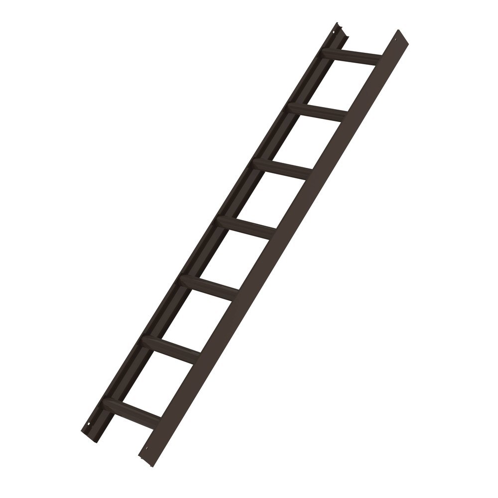 GÜNZBURGER STEIGTECHNIK Dachleiter 7 Sprossen, Aluminium, B 330mm, L 1960mm, braun Produktbild img1 L