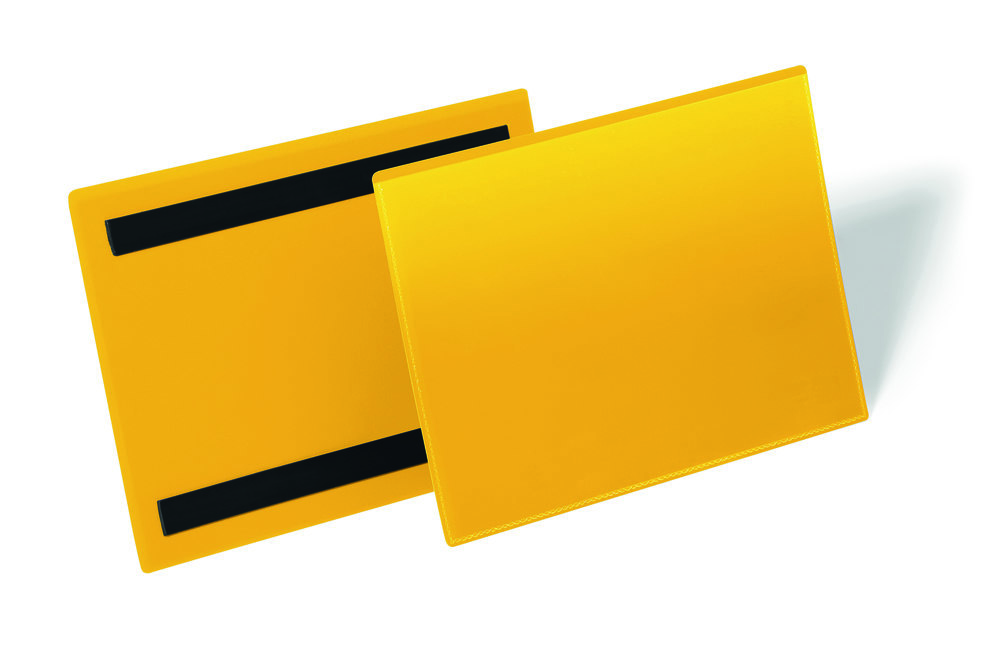 Durable Etikettentasche B210xH148 mm A5 quer gelb, magnetisch VE 50 Stück Produktbild img1 L