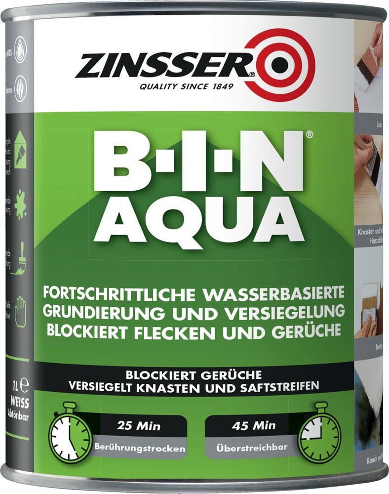 ZINSSER Zinsser Bin Aqua 1L Produktbild img1 L