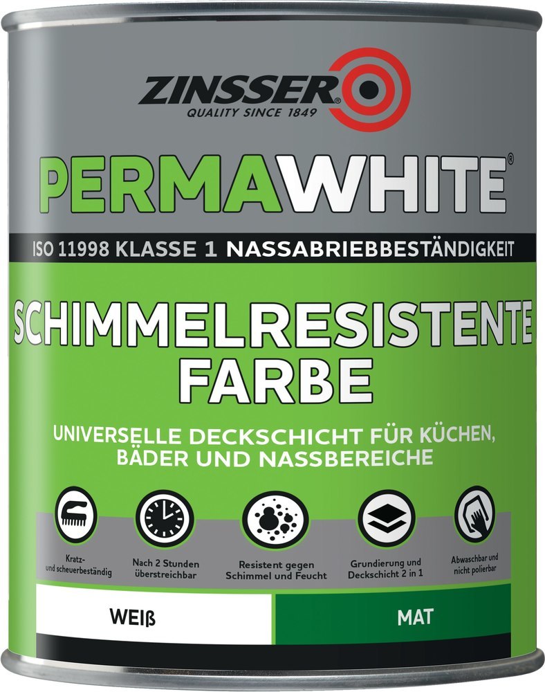 ZINSSER Permawhite weiß seidenmatt 1L Produktbild img1 L