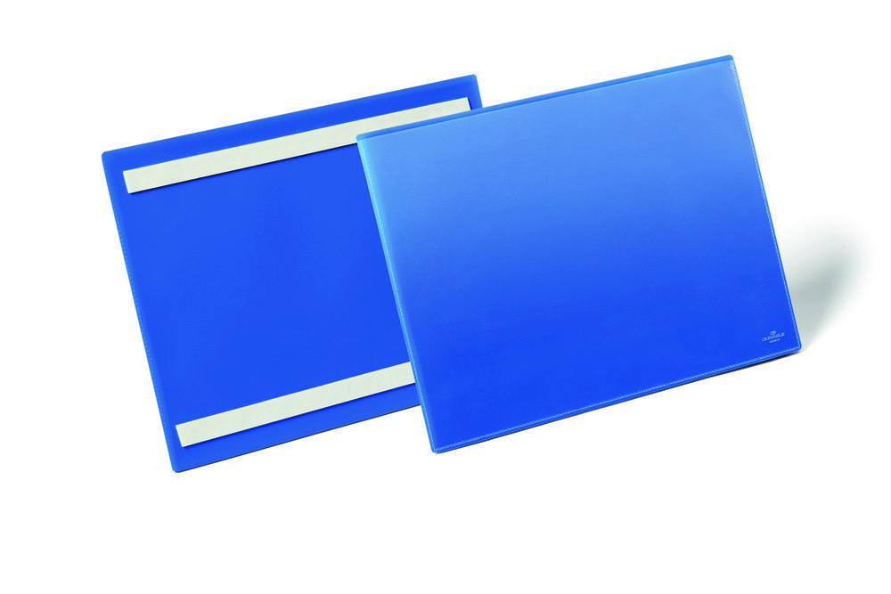 Durable Etikettentasche B297xH210 mm A4 quer blau, selbstklebend VE 50 Stück Produktbild img1 L