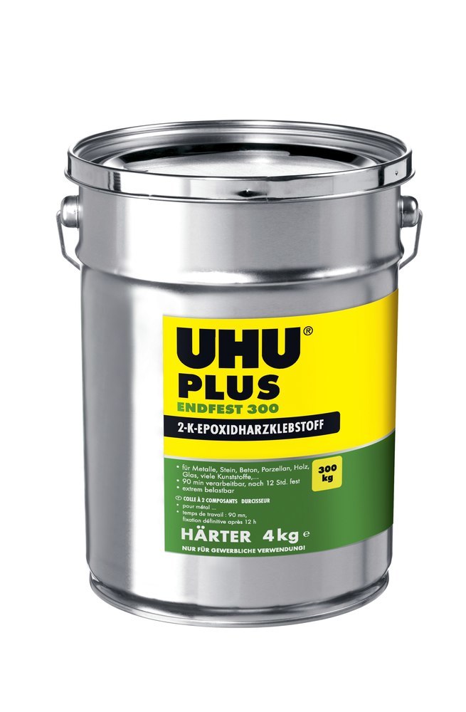 UHU Plus Endfest 300 Epoxidharzklebstoff 2-komponentig, 4.000 g Härter, Eimer Produktbild img1 L