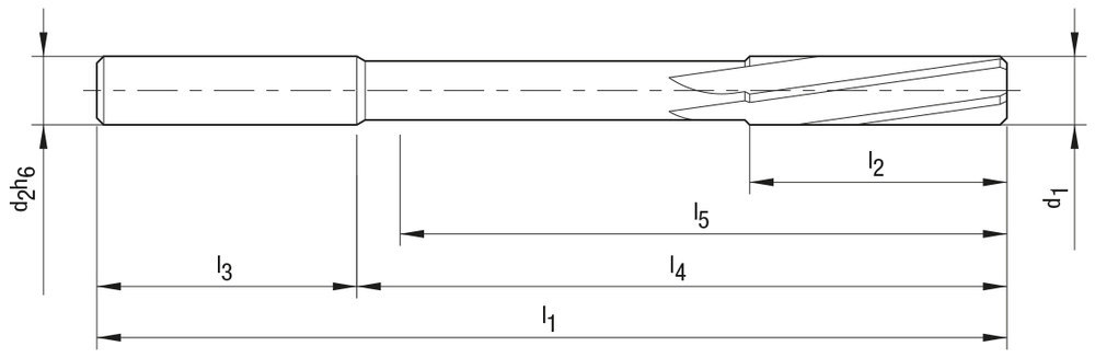 BECK NC-Maschinenreibahle,Vollhartmetall,Standardausführung Produktbild img3 L