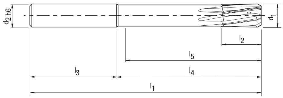 BECK Reibahle HNC-Speed aus VHM, beschichtet, für DL, Standard Produktbild img3 L